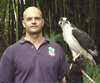 Brian Gisi training augur buzzard